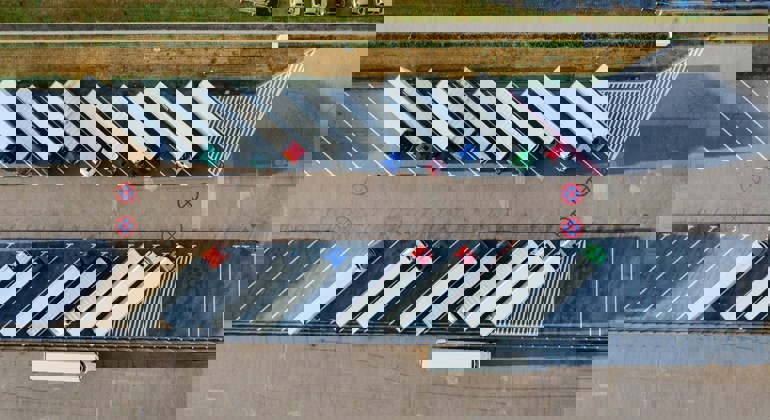 Trucks Parked