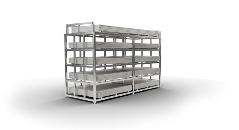 Equipment Station Fixed Storage Rack For Cargo Pallets PMCR 10 10 20 A Render