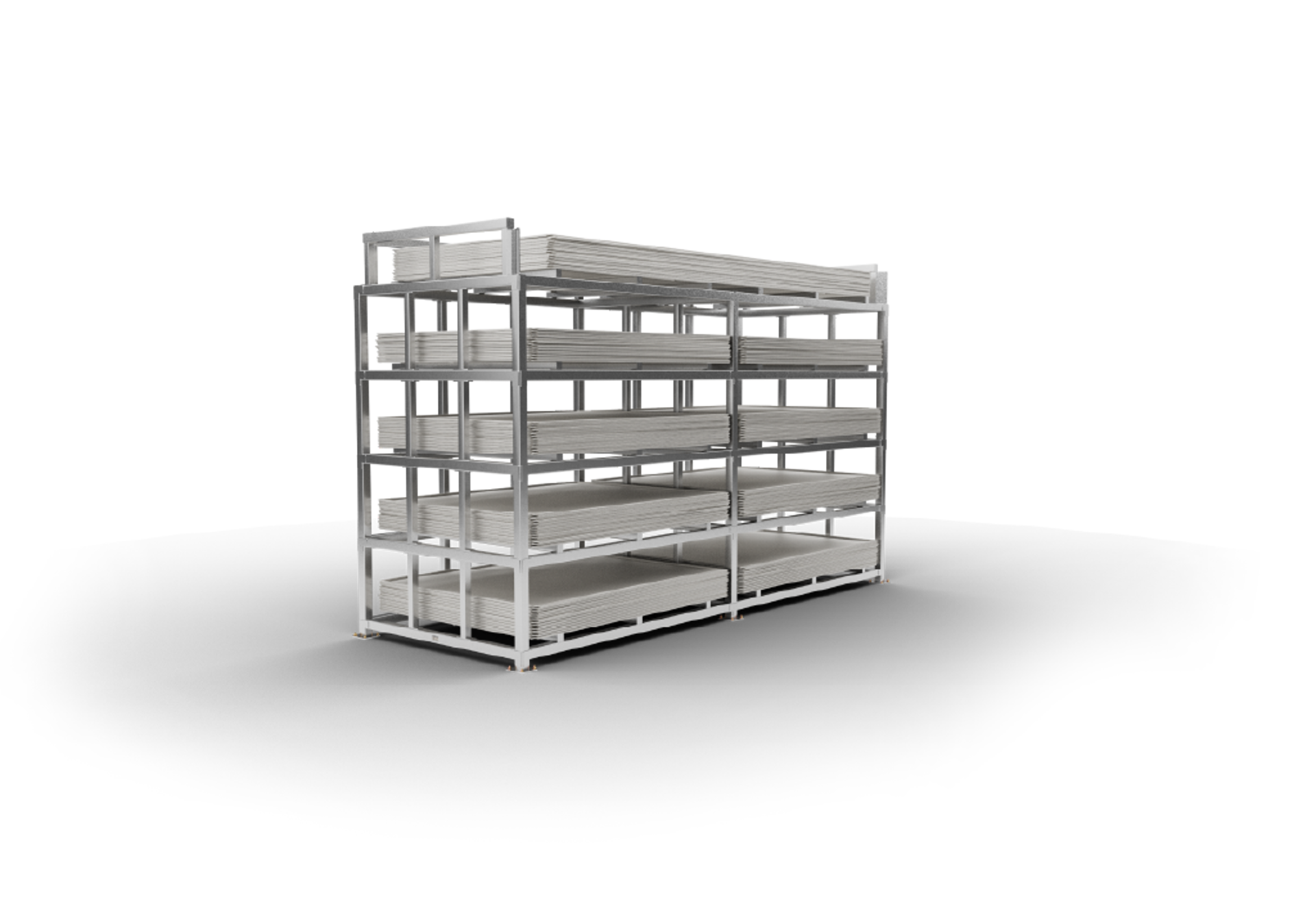 Equipment Station Fixed Storage Rack For Cargo Pallets PMCR 10 10 20 A Render