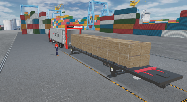 Loadplate Loading Wood In Port Environment Loading Container Website