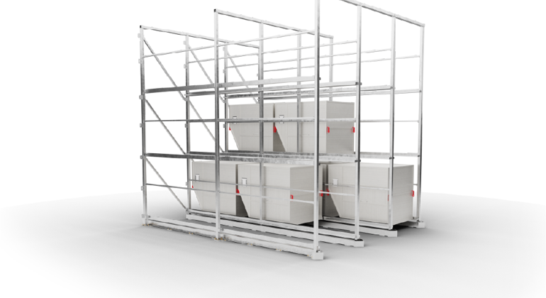 Equipment Station Fixed Storage Rack For Empty Ulds CSR AKE 3X3x3 A Render